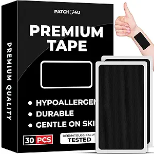 2 PACK Premium Tape (30 Pack) - Pain Free Removal, Hypoallergenic, Latex Free & Gentle On Skin - Skin Friendly Adhesive Cotton Tape
