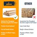 ALBO 1" x 24" Wooden Dowel Rods Set - 5 Pack Birch Natural Heavy Duty Hardwood Craft Sticks Furniture Woodworking Smooth Sanded Finish Railings Supports Decor Crafts Bulk Professional Pack