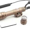 M600C Light LED Whitelight with Strobe Weapon Rifle Light, with Remote Pressure Switch Tactical Light 400 Lumens (Brown, M600C)