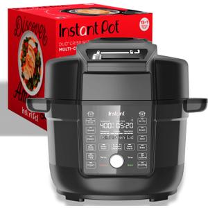 Instant Pot Duo Crisp Ultimate Lid, 13-in-1 Air Fryer&Pressure Cooker Combo, Sauté, Slow Cook, Bake, Steam, Warm, Roast, Dehydrate, Sous Vide&Proof, App With Over 800 Recipes, 1500 Watts, 6.5 Quart, Black