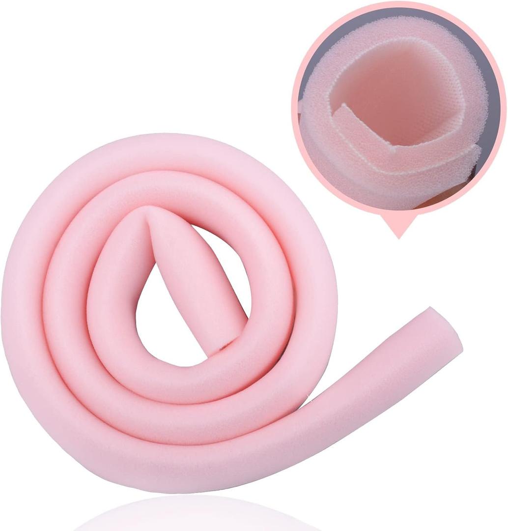 Toe Sleeve with Overlap Large Size 1" Inner Diameter 36" Roll, Sponge Toe Protectors for Blisters, Bunions, Corns