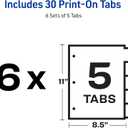 Avery Double Reverse Collated Tab Dividers, Unpunched for Most Binding Systems, Printable with High-Speed Copiers and Offset Presses, White, 5 Tabs per Set (30 Sets of 20405) (9 x 11 inches)