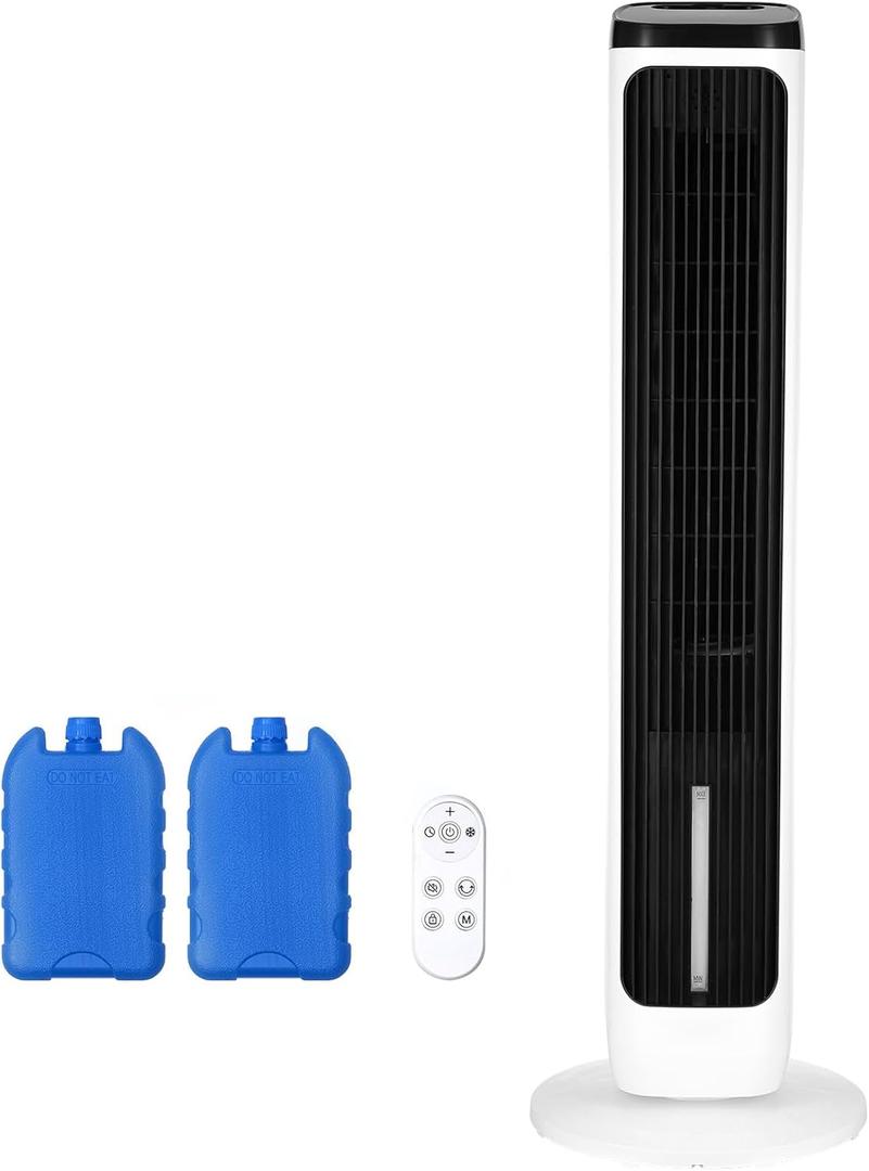 VEVOR Evaporative Air Cooler, Standing Fans that Blow Cold Air, 23.3ft/s 70 Remote Oscillating Tower Fan w/ 9-Speed 4 Mode, 24H Timer, Swamp Cooler, Portable AC Fan for Bedroom, Office VEVOR Evaporative Air Cooler, Standing Fans that Blow Cold Air, 23.3ft/s 70 Remote Oscillating Tower Fan w/ 9-Speed 4 Mode, 24H Timer, Swamp Cooler, Portable AC Fan for Bedroom, Office