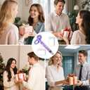 Lanyardio Stretchy Scrunchie Lanyard for ID Badges Keys, Cute Teacher Lanyard for Women with 2 Card Holders 19.6 Inch (Purple)