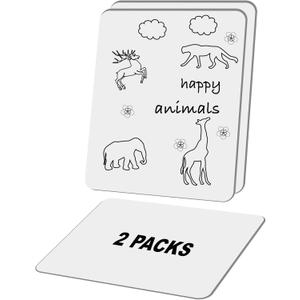2 x Small White Board, Dry Erase LapBoards 9''x 12'' Mini White Board Double Sided Portable LapBoards for Students Teachers School Supplies (2 Boards)