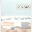 GULETHUN 20x24 Picture Frame, White Poster Frame, Home Decor Natural Gallery Frames, Horizontal or Vertical Format, Sturdy, Plexiglass, Large Wall Decor, for Photos, Artworks, Posters (20x24in)