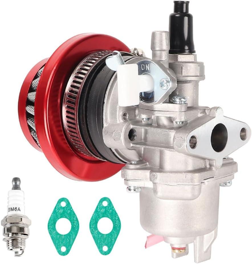 PZ13 13mm Carburetor Carb Air Filter Stack For 47cc 49cc Mini ATV Quad Dirt Pocket Bike Cag Mini Moto Moped Scooter Motocross Red
