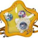 Ita Bag Star Shaped Purse, PU Leather Aesthetic Cute Crossbody Purse, Kawaii Pin Display Clear Shoulder Bag (Bare Bag)