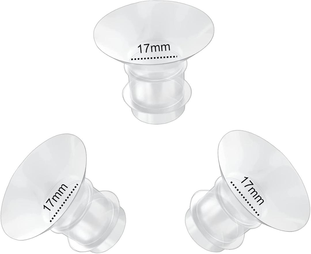 17mm Flange Inserts Compatible with Momcozy S12 Pro/S9 Pro /M5/M9/Medela/TSRETE Wearable Breast Pump,Suitable Spectra S1/S2, Reduce 24mm Shield/Flange Nipple Tunnel Down to 17mm