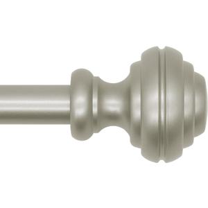 Nickel Curtain Rods for Windows 48-84 inch,3/4 inch Heavy Duty Adjustable Decorative Curtain Rod with Modern Finials,Window Rods for Bedroom, Living Room,Patio and Kitchen (16"-84"|1 Pack)