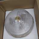 11.8" Mid-Century Semi Flush Mount Ceiling Light, with Clear Glass Shade