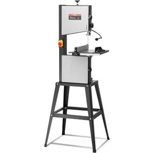 VEVOR Band Saw with Stand, 10-Inch, 560 & 1100 RPM Two-Speed Benchtop Bandsaw, 370W 1/2HP Motor with Metal Stand Optimized Work Light Workbench Fence and Miter Gauge, for Woodworking Aluminum Plastic