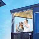 Clear Tarp,3x6ft Clear Tarps Heavy Duty Water Resistant with Reinforced Edge,14Mil Thickened Transparent Tear Resistant Water Resistant PVC Vinyl Tarp Enclosure for Patio,Greenhouse Outdoor