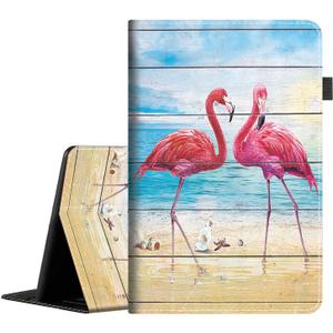 Case for All-New 7" Kindle Paperwhite 12th Gen 2024 & Kindle Colorsoft Signature Edition 2024, Multi-Angle Stand Smart Cover Shockproof with Auto Wake/Sleep, Flamingo