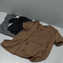 3 Pack Women's Oversized T-Shirt Half Sleeve Summer Tees Casual Loose Fit Crew Neck Basic Tops, Black, Brown, Grey, M