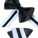 Men's Mankini bow tie Sling Briefs Sexy Cosplay Hollow Out Swimsuit Swimwear G-string SM Thong Halloween Cosplay (Black)