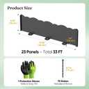 Grenebo 4.72"33.2' Landscape Edging Kit, Garden Edging Border with 75 Pcs Stakes & Gloves, No Dig Decorative Garden Edge Panels Flexible for Yard, Flower Bed, Landscaping & Lawn Edging (23 PCS)