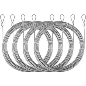 Neween 26 Feet (6.5ft x 4) Stainless Steel Metal Wire Cable Ropes Hardware Kits for Square and Rectangle Sun Shade Sail Canopy