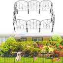Decorative Garden Fence 10 Pack, Christmas Pattern Decor, Animal Barrier Fence Edging Metal Border Fence for Home Garden Landscape Patio Yard,22×10.5ft