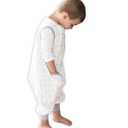 Tealbee Dreamsuit Walker Toddler Sleep Sack with Feet and Legs, 2T-3T | 70% Rayon Made from Bamboo, 30% Organic Cotton, 0.8 TOG Summer, 2-Way Zipper, Buttery Soft Wearable Blanket, Cactus