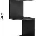 VASAGLE Corner Shelf Wall Mount, 5-Tier Floating Corner Bookshelf, Plant Shelf for Bedroom, Living Room, Bathroom, Home Office, Ink Black, 1 Set