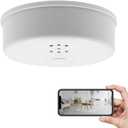 WiFi Camera Smoke Detector, HD 1080P Wireless Mini Detector Camera for Home Office Security Surveillance,Nanny Camera with Remote View/Night Vision/Motion Detection No Audio