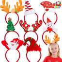 JOYIN 8 PCS Christmas Headbands Head Hat Toppers Costume Accessories for Kids Girls Boys Christmas Parties Xmas Holiday Party Favors Photo Booth