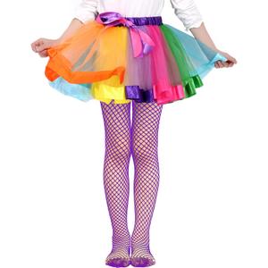 VINICUNCA Kids Girls High Waist Mesh Tights Medium Grid Fishnet Stockings Hollow Out Pantyhose 12 Colors
