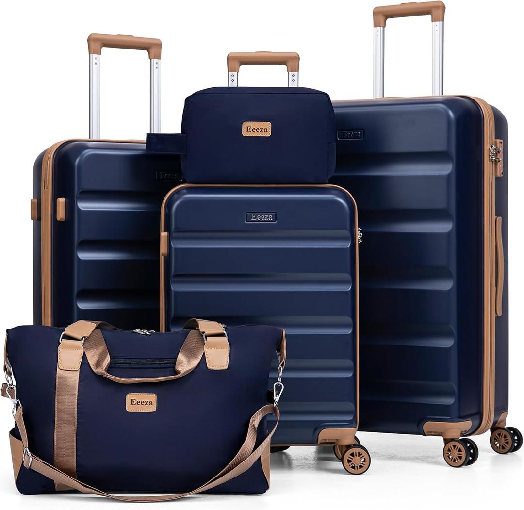 Luggage Sets 5 Piece,Suitcases with Wheels,ABS Hard Case Luggage with TSA Lock Spinner Wheels,Carry On Luggage Set (20/24/28 Inch) (RoyalBlue)
