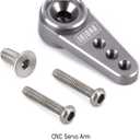 INJORA RC Servo Steering Servo with Servo Mount and Horn for RC Car Boat Model Parts Axial SCX24 Upgrade Parts (Grey)