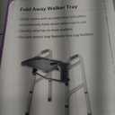 DMI Walker Tray, Rollator Tray, Mobility and Walker Accessory Tray Table Fits Most Standard Walkers, Folding with Two Cup Holders and Tool Free Assembly, 16 x 11.8 inch