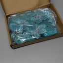 WILLBOND 36 Pcs 3 Size Christmas Poinsettia Christmas Tree Flowers Glitter Faux Flowers Decoration Artificial Poinsettia Ornaments for New Year Home Outdoor Decoration(3/4/ 6 Inch,Blue-Green)