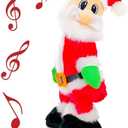 Twerking Christmas Santa Musical Doll,Dancing and Singing Xmas Plush Electric Toy Funny Gift(English Song)