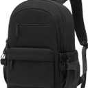 School Backpack for Girls Boys, 15.6 Inch Waterproof Travel Laptop Backpack for Women Men, Lightweight Durable College High School Book bag, Black