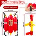 Firefighter Water Gun Backpack, Water Blaster Tank with Hose Sprayer for Outdoor Games, Pool Parties, Beach Fun, and Summer Activities, Medium