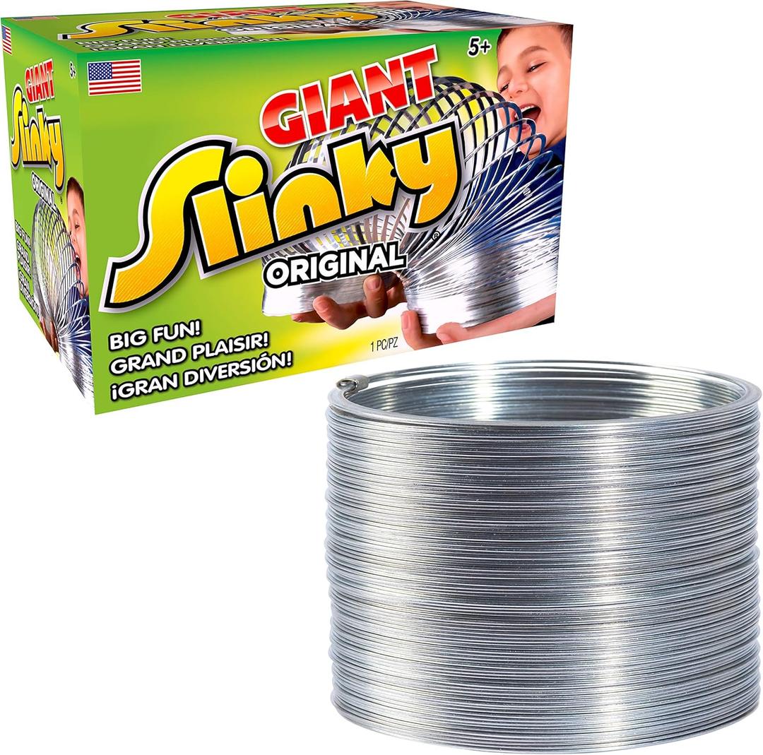 The Original Giant Slinky Walking Spring Toy, Metal Slinky, Party Favors, Fidget Toys, Easter Basket Fillers, Gifts, Presents, Kids Toys for Ages 5 Up by Just Play