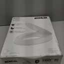 KOHLER 25875-0 Hyten 3" Height, Elevated Soft Close Elongated Toilet Seat, Contoured Seat with Grip-Tight Bumpers, Quick-Attach Hardware, No Slam Toilet Seat, White