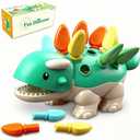 Baby Sensory Toys Toddler Montessori Learning Fine Motor Skills Toy for 6 9 12 18 Month One Year Old Boy Birthday Gift Kid Sorting Stacking Color Recognition Dinosaur Age 1 2 3 4 Educational Toys