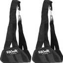 Hawk Sports Ab Straps for Men and Women, Ab Workout Equipment for Maximum Fitness and Bodybuilding Gains, Exercise Equipment for Fat Burning and Strength Training, Lifting Straps for Six Pack Abs (Black)