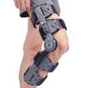 Komzer Hinged Knee Brace, Post Op ROM Immobilizer Orthopedic Rehabilitation Brace for ACL, MCL, Meniscus Tear Recovery and Adjustable Stabilizer for Men & Women, Universal Fit Stabilizer for Left/Right Leg