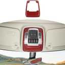 for RAM Overhead Console Panel Trim Cover Fit for RAM 2018-Present Red Carbon Fiber Interior Accessories, 2pcs