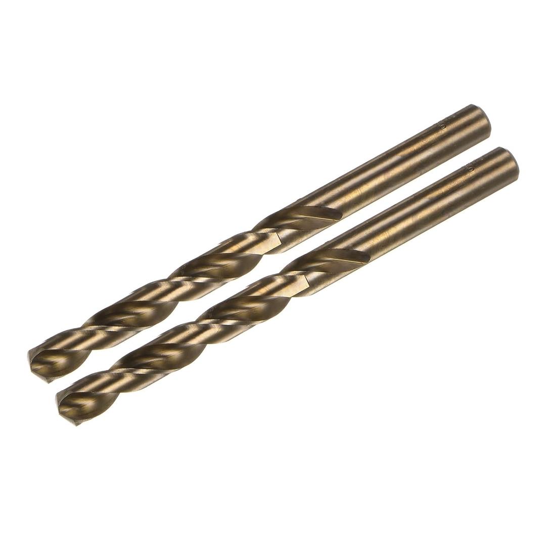 uxcell 2Pcs 9.2mm Cutting Dia Round Shank High-Speed Steel Cobalt Metric Twist Drill Bit Rotary Tool