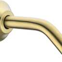 BESTILL Wall Mounted 6 Inch Shower Head Arm, Shower Arm and Flange Included, Brushed Gold