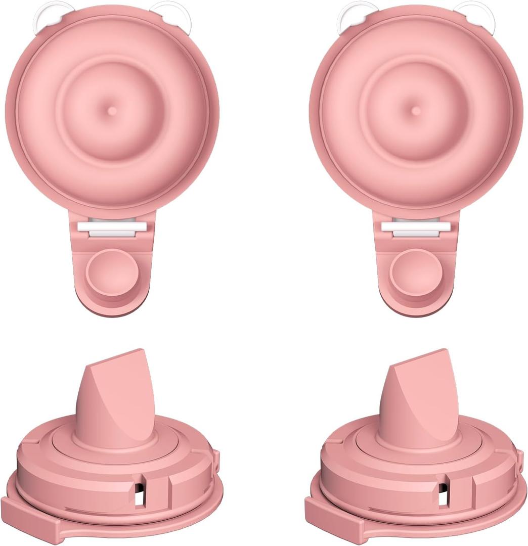 2pcs Duckbill Valves and 2pcs Double-Layed Diaphragm Compatible with Momcozy Upgraded Mobile Flow M9, Upgraded M9 Valve Diaphragm Breastfeeding Parts, Not Original Parts, 4 Packs Red