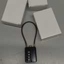 SEPOX Compact Design Resettable Combination Padlock 4 Digit, 30mm 1-3/16" Width Body, Extra Long 16cm Cable Lock for Suitcase, Travel, Gym Lockers, Helmet, Cabinets, Case, Fence, Pack of 4 Black