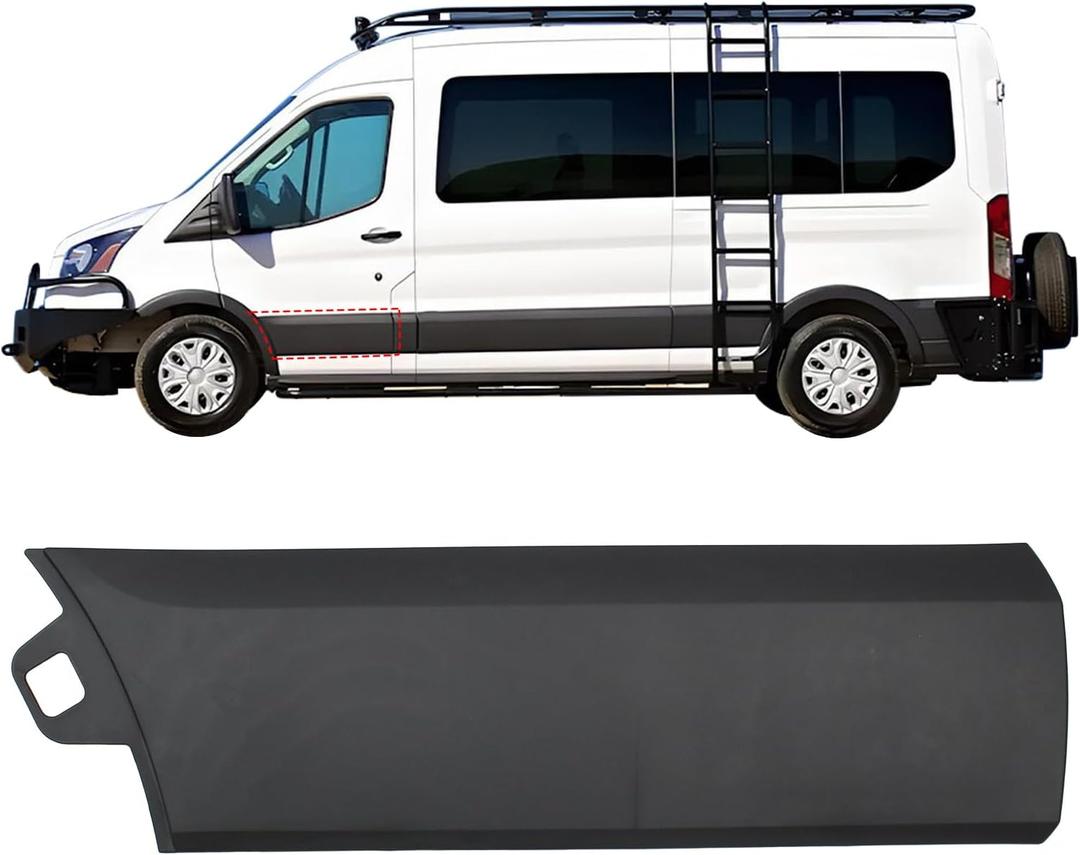 Front Left Door Molding Cover Trim Black | for Ford Transit 150 250 350 350 HD 2015-2019