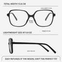miyya Blue Light Blocking Glasses for Women, Blue Light Glasses for Women Oversized Fashion Glasses