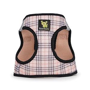 EcoBark Premium Quality Dog Harness - Teacup Dog Harnesses - Step in Halter Vest - Eco-Friendly Luxury Soft Mesh Halter - No Pull Mini Chest Body Collar - for Puppy & Toy Breeds (XXS, Baby Pink) (XXS- 4 to 5 lbs- Chest Up to 11 in (Pack of 1))