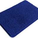 Royal Blue Bathroom Rugs  Absorbent and Washable Bath Mat, Non-Slip, Thick Soft Chenille Bath Rugs for Bathroom Floor, Shower, Sink - 17" x 24"