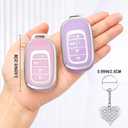 3 x LECART Key Fob Covers for Honda 2024 2025 2022 2023 CR-V Civic Pilot Accord HR-V Sport Touring TPU Key Fob Case 5 Button Car Key Shell Protector 2 Pack Pink & Purple